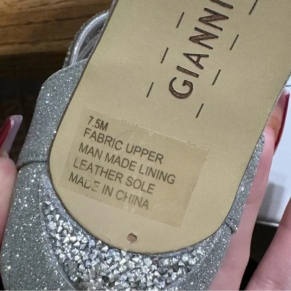 Gianni Bini Maycie “Silver” Ankle Wrap Sandal/Heel Size 7.5 Women - Picture 10 of 13